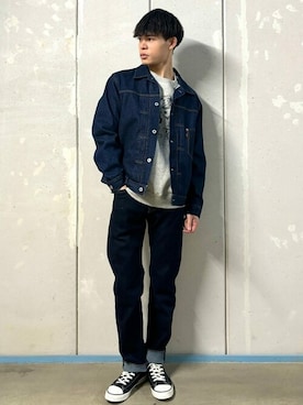 「Levi's（リーバイス）のアイテム（ジャケット/アウター）」を使った、Rightonさん（メンズ・175cm）の春コーディネート