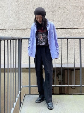 「30代コーデ」｜「アイテム（ハンチング/ベレー帽）」を使った、Rightonさん（レディース・159cm）の春コーディネート