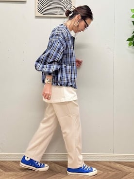 「Right-on（ライトオン）のアイテム（パンツ）」を使った、Rightonさん（レディース・158cm）の春コーディネート