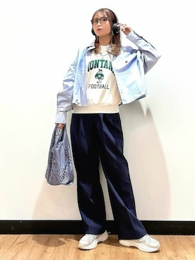 「Right-on（ライトオン）のアイテム（パンツ）」を使った、Rightonさん（レディース・157cm）の春コーディネート