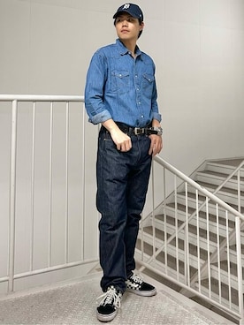 「Right-on（ライトオン）のアイテム（帽子）」を使った、Rightonさん（メンズ・175cm）の春コーディネート