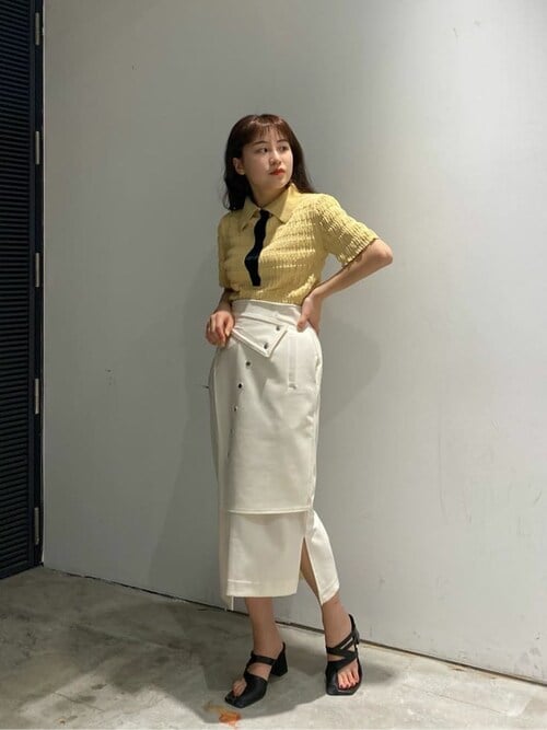 UNITED TOKYO ナイロンピケタイトスカート UNITED TOKYO（ユナイテッドトウキョウ）の「ナイロンピケタイト