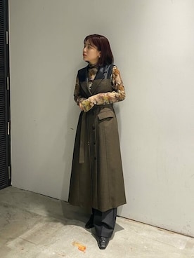 「#秋コーデ」｜「アイテム（スラックス）」を使った、Yukaさん（レディース・152cm）の秋コーディネート