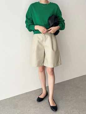 「ハーフパンツコーデ」｜BLUEEASTさん（レディース・160cm）の冬コーディネート