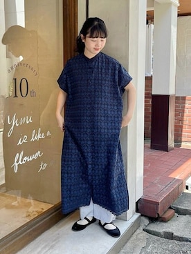 「yuni（ユニ　）のアイテム（ワンピース）」を使った、ﾆ ｼ ﾜ ｷ  ｼ ﾎさん（レディース・158cm）の夏コーディネート