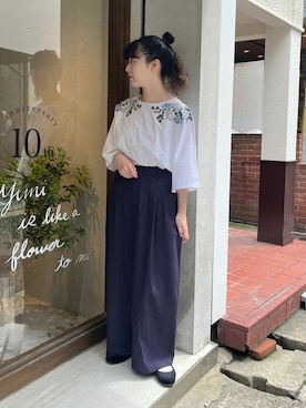 「yuni（ユニ　）のアイテム」を使った、ﾆ ｼ ﾜ ｷ  ｼ ﾎさん（レディース・158cm）の夏コーディネート