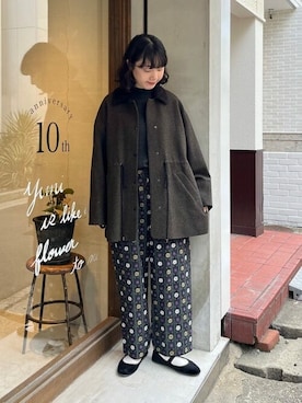 「yuni（ユニ　）のアイテム（ジャケット/アウター）」を使った、ﾆ ｼ ﾜ ｷ  ｼ ﾎさん（レディース・158cm）の秋コーディネート