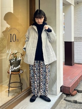 「yuni（ユニ　）のアイテム（ジャケット/アウター）」を使った、ﾆ ｼ ﾜ ｷ  ｼ ﾎさん（レディース・158cm）の冬コーディネート