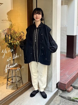 「アイテム（ベスト）」を使った、ﾆ ｼ ﾜ ｷ  ｼ ﾎさん（レディース・158cm）の冬コーディネート