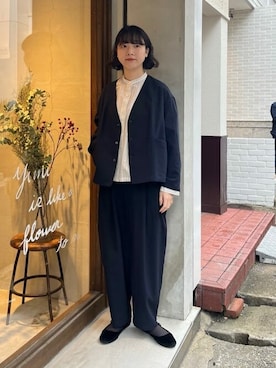 「yuni（ユニ　）のアイテム（ジャケット/アウター）」を使った、ﾆ ｼ ﾜ ｷ  ｼ ﾎさん（レディース・158cm）の冬コーディネート