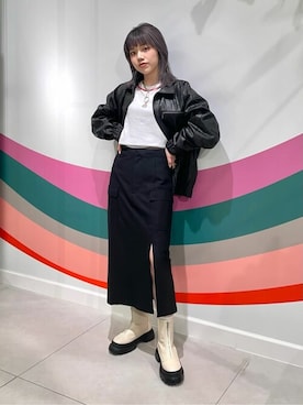 「casselini」｜「アイテム（その他アウター）」を使った、namiさん（レディース・155cm）の秋コーディネート