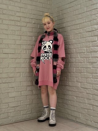 にゃんこつHYSTERICGLAMOUR ROCK PANDAワンピース HYSTERIC GLAMOUR（ヒステリックグラマー）の「HYSTERIC ROCK