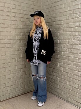 「シャツ 」｜「アイテム（帽子）」を使った、shi0ri68さん（レディース・155cm）の秋コーディネート