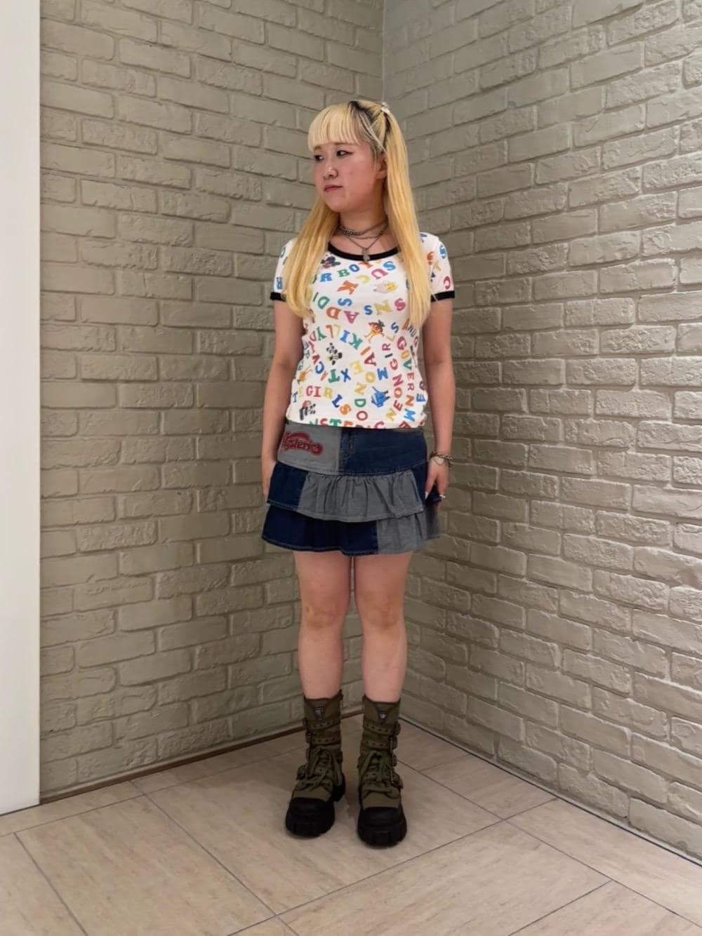 【HYSTERIC GLAMOUR】ROLLING HEART スクラッチ フリルスカート HYSTERIC GLAMOUR｜ROLLING HEART スクラッチフリルスカート
