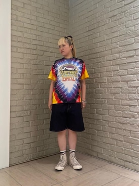 「アイテム（Tシャツ/カットソー、その他）」を使った、shi0ri68さん（レディース・155cm）の夏コーディネート