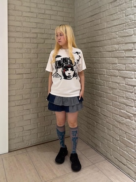 「アイテム（ソックス/靴下）」を使った、shi0ri68さん（レディース・155cm）の夏コーディネート