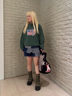 「HYSTERIC GLAMOUR（ヒステリックグラマー）のアイテム（ショルダーバッグ）」を使った、shi0ri68さん（レディース・155cm）の秋コーディネート