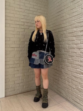 「HYSTERIC GLAMOUR（ヒステリックグラマー）のアイテム（ショルダーバッグ）」を使った、shi0ri68さん（レディース・155cm）の秋コーディネート