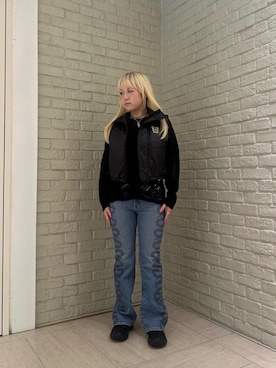 「HYSTERIC GLAMOUR（ヒステリックグラマー）のアイテム（ベスト）」を使った、shi0ri68さん（レディース・155cm）の秋コーディネート