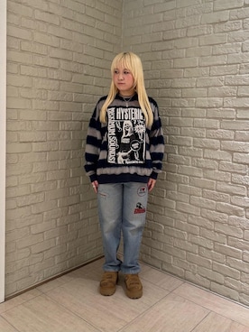 「アイテム（スリッポン）」を使った、shi0ri68さん（レディース・155cm）の秋コーディネート