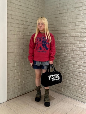 「アイテム（ドラムバッグ）」を使った、shi0ri68さん（レディース・155cm）の秋コーディネート