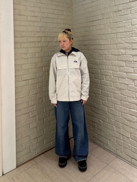 「HYSTERIC GLAMOUR（ヒステリックグラマー）のカーブデニムパンツ（デニムパンツ、ブルー系）」を使った、shi0ri68さん（レディース）の春コーディネート