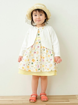 「sense of wonder（センスオブワンダー）のアイテム（ワンピース）」を使った、kladskap　クレードスコープさん（キッズ・88cm）の春コーディネート