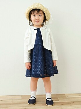 「sense of wonder（センスオブワンダー）のアイテム（ワンピース）」を使った、kladskap　クレードスコープさん（キッズ・88cm）の春コーディネート