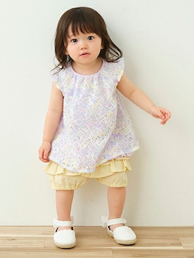 「sense of wonder」｜「アイテム（チュニック）」を使った、kladskap　クレードスコープさん（キッズ・82cm）の春コーディネート