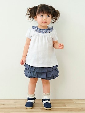 「sense of wonder（センスオブワンダー）のアイテム（レッグウェア）」を使った、kladskap　クレードスコープさん（キッズ・90cm）の春コーディネート