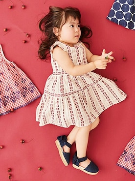 「sense of wonder（センスオブワンダー）のアイテム（ワンピース）」を使った、kladskap　クレードスコープさん（キッズ・90cm）の夏コーディネート