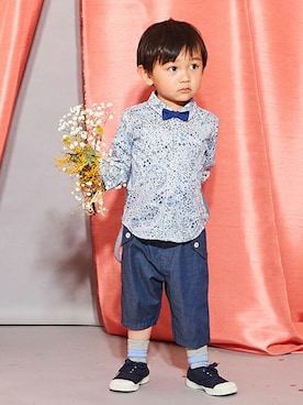 「sense of wonder（センスオブワンダー）のアイテム（レッグウェア）」を使った、kladskap　クレードスコープさん（キッズ・92cm）の春コーディネート