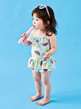 「sense of wonder（センスオブワンダー）のアイテム（水着）」を使った、kladskap　クレードスコープさん（キッズ・82cm）の夏コーディネート