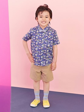 「sense of wonder（センスオブワンダー）のアイテム（レッグウェア）」を使った、kladskap　クレードスコープさん（キッズ・120cm）の夏コーディネート