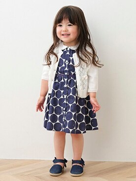 「sense of wonder（センスオブワンダー）のアイテム（ワンピース）」を使った、kladskap　クレードスコープさん（キッズ・90cm）の夏コーディネート