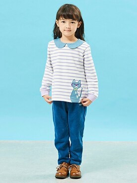 「kladskap（クレードスコープ）のアイテム（スウェット）」を使った、kladskap　クレードスコープさん（キッズ・111cm）の冬コーディネート