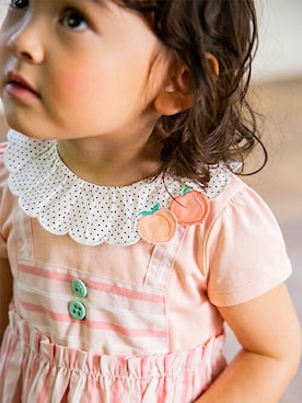 「baby cheer（ベイビーチアー）のアイテム」を使った、kladskap　クレードスコープさん（キッズ・92cm）の春コーディネート