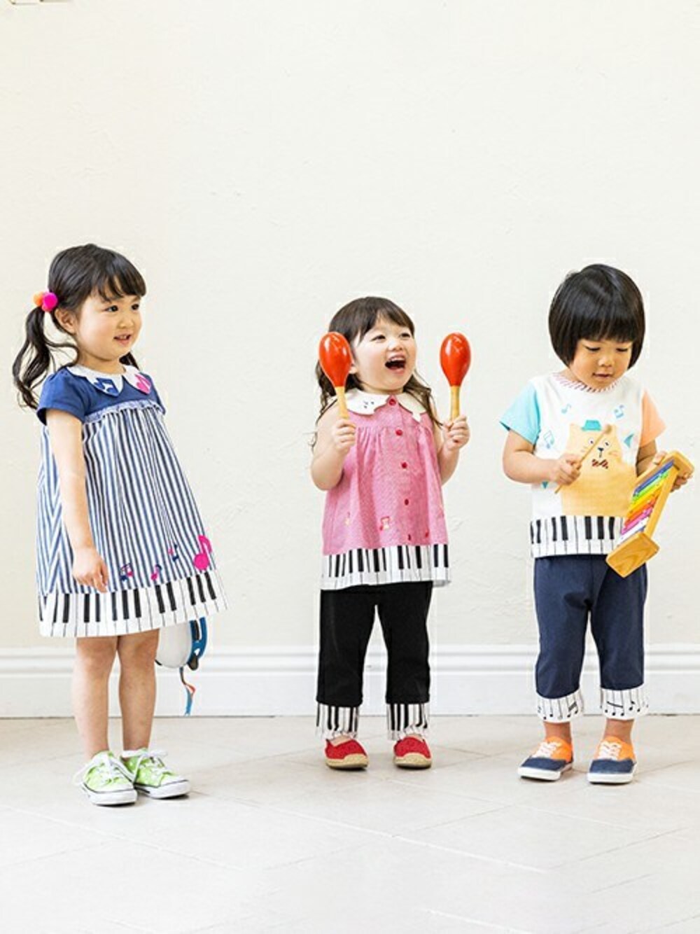 専用】ベイビーチアー おさかなティアードワンピース＆ねこ襟ピアノ