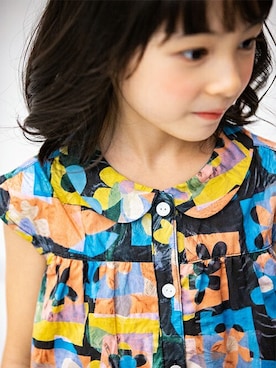 「sense of wonder」｜「アイテム（ワンピース/ドレス）」を使った、kladskap　クレードスコープさん（キッズ・107cm）の春コーディネート