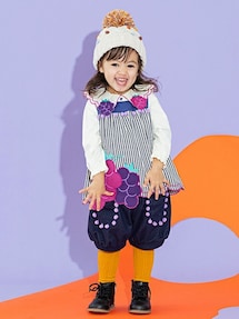 Baby cheer キノコボーダートレーナー&パンツ 紺 モカ茶 120新品 Baby cheer キノコボーダートレーナー&パンツ 紺 モカ茶 120