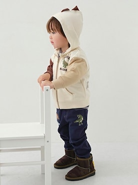 「ジップパーカ」｜kladskap　クレードスコープさん（キッズ・88cm）の秋コーディネート