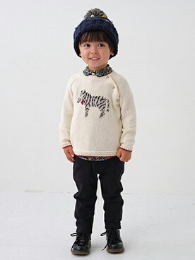 「sense of wonder（センスオブワンダー）のアイテム（トップス）」を使った、kladskap　クレードスコープさん（キッズ・92cm）の秋コーディネート