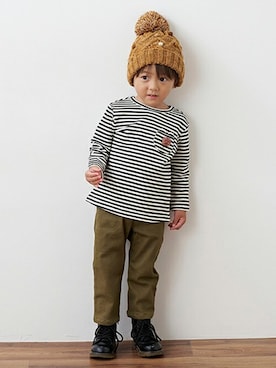 「sense of wonder」｜「アイテム（スウェット）」を使った、kladskap　クレードスコープさん（キッズ・93cm）の秋コーディネート