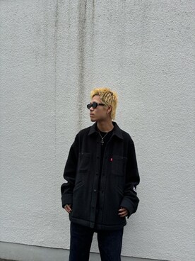 「HYSTERIC GLAMOUR（ヒステリックグラマー）のSUPER HYSワッペン CPOシャツ（シャツ/ブラウス、ブラック系）」を使った、taichiさん（メンズ・174cm）の秋コーディネート