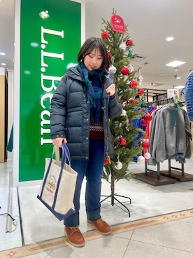 「トート」｜「アイテム（ジャケット/アウター）」を使った、nanamiさん（レディース・152cm）の冬コーディネート