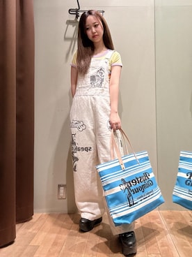 「HYSTERIC GLAMOUR（ヒステリックグラマー）のアイテム（オールインワン・サロペット）」を使った、hzktoさん（レディース・161cm）の春コーディネート