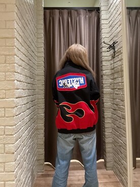 「HYSTERIC GLAMOUR（ヒステリックグラマー）のアイテム（その他アウター）」を使った、hzktoさん（レディース・161cm）の秋コーディネート