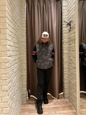 「HYSTERIC GLAMOUR（ヒステリックグラマー）のアイテム（その他アウター）」を使った、hzktoさん（レディース・161cm）の秋コーディネート