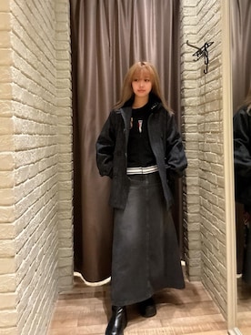 「HYSTERIC GLAMOUR（ヒステリックグラマー）のアイテム（その他アウター）」を使った、hzktoさん（レディース・161cm）の秋コーディネート