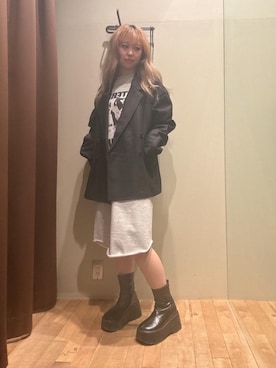 「HYSTERIC GLAMOUR（ヒステリックグラマー）のアイテム（その他アウター）」を使った、hzktoさん（レディース・161cm）の冬コーディネート